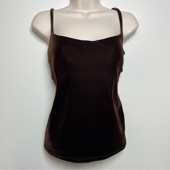 Solution Velour‎ Whymsigoth Cami Top 36C Chocolate Brown Velvet Dark Romantic - Picture 1 of 10